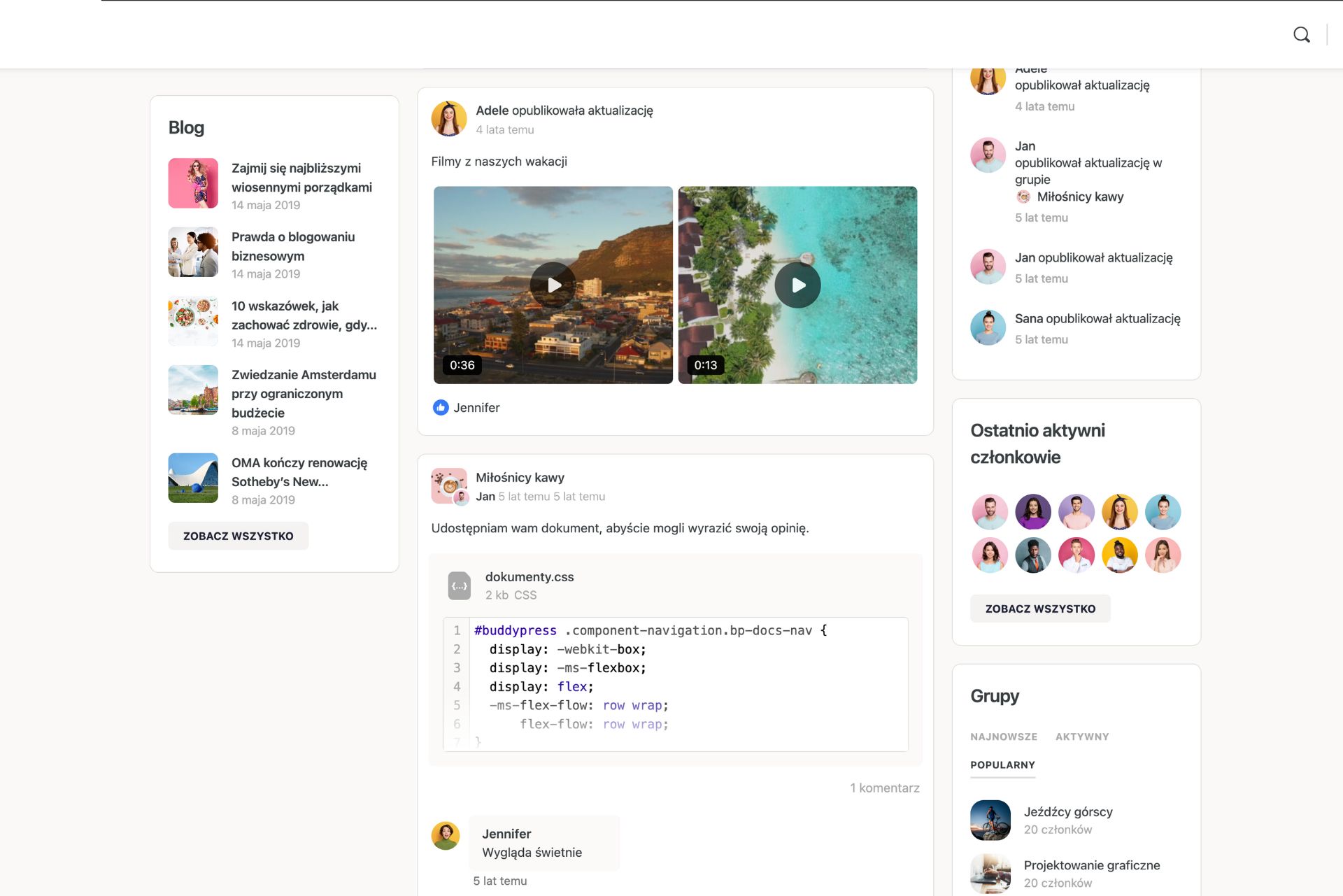 Platformy społecznościowe - projekt Netfly